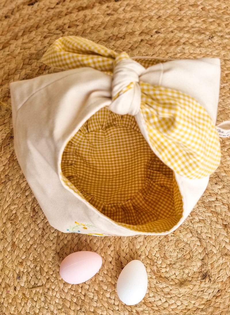 Miniature : Panier de Pâques baluchon jaune