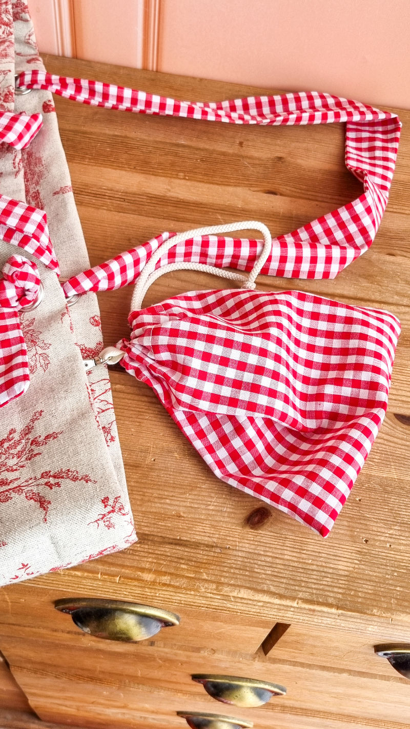 Miniature : Grand sac été en toile de Jouy rouge