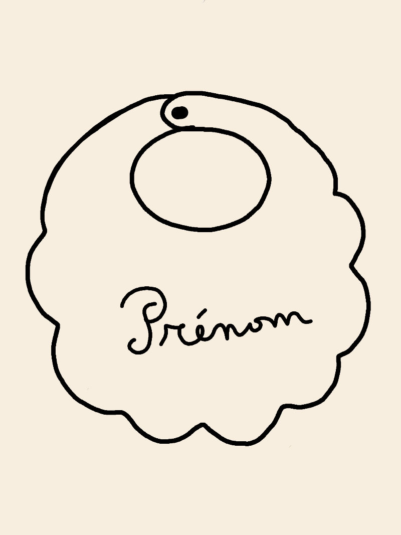 Bavoir Fleur personnalisable