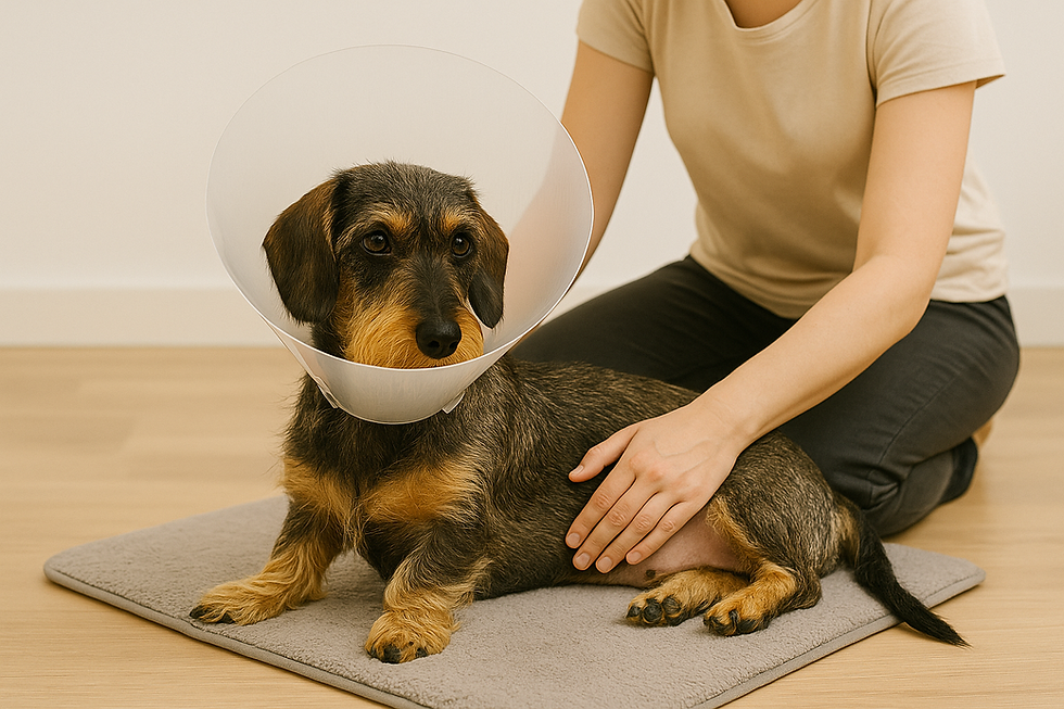 Hund mit Rolli