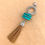 Thumbnail: Zen Tassel in turquoise pendant