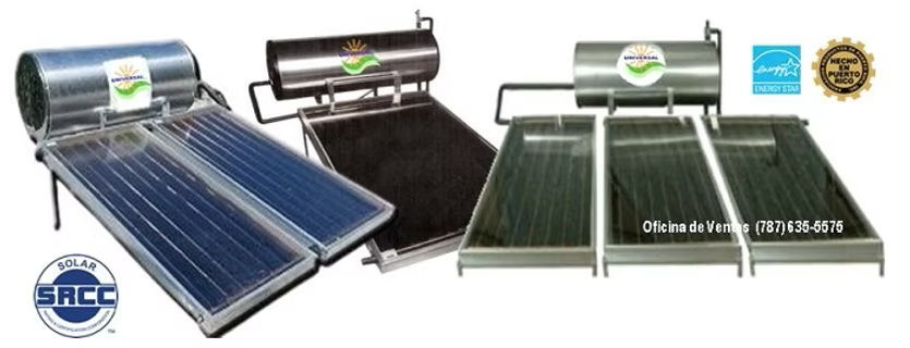 Calentadores solares Humacao, PR: desde $500 instalados  787-635-5575 www.universalsolar.net
