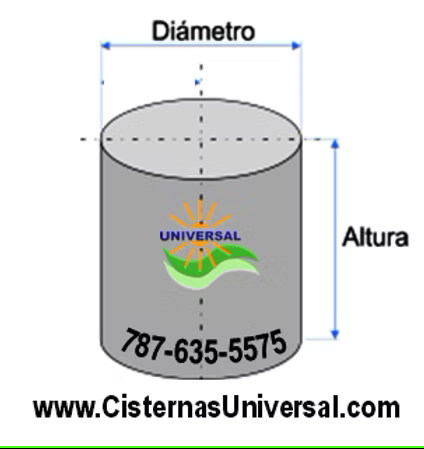 Dimensiones cisternas de acero inoxidable de Universal Solar 787-635-5575 www.universalsolar.net