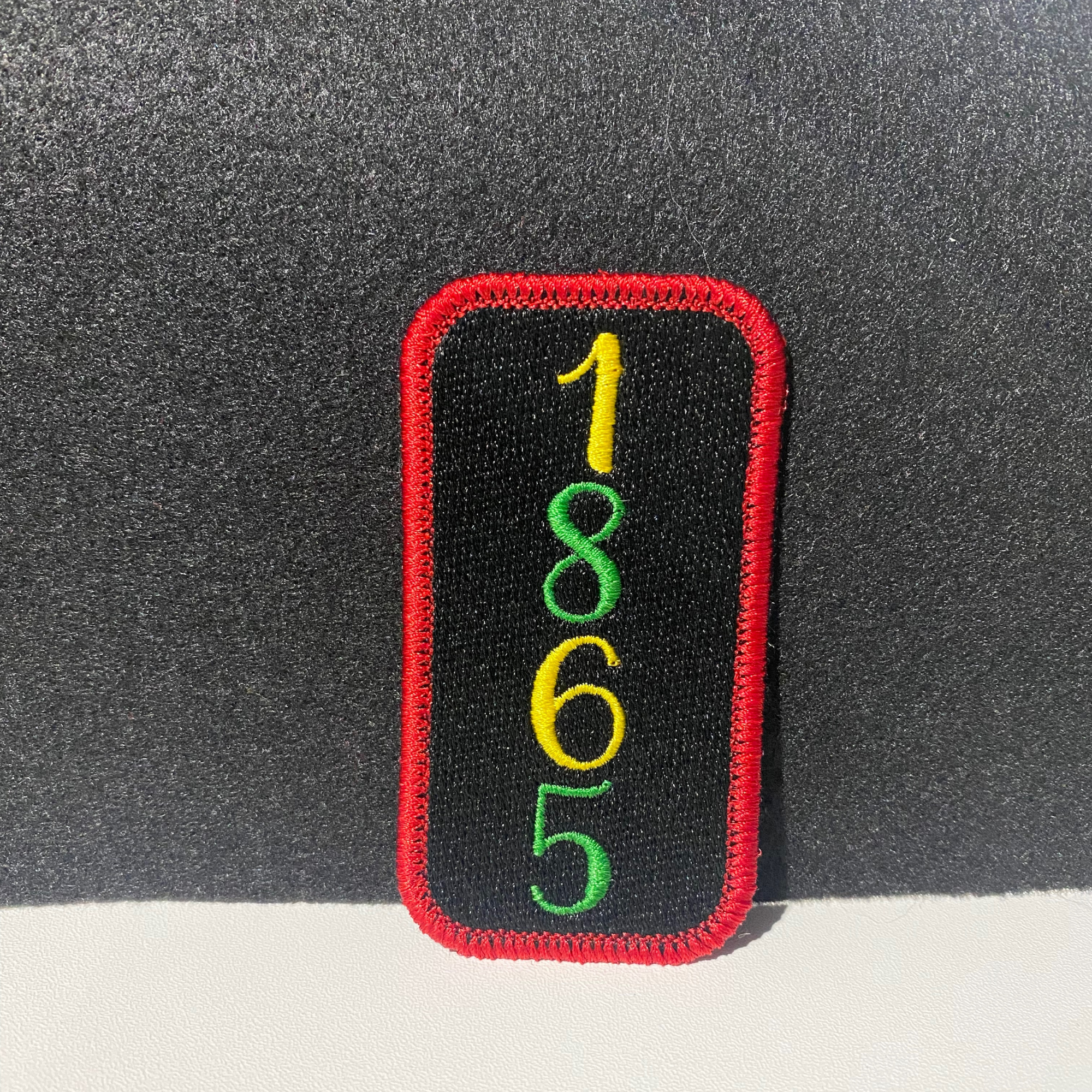 1865 Embroidery Iron-On Patch