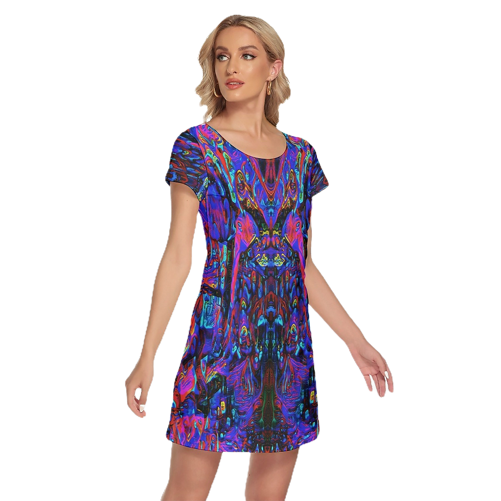 Thumbnail: Dystopian Slayer Mirror Short Sleeve Dress