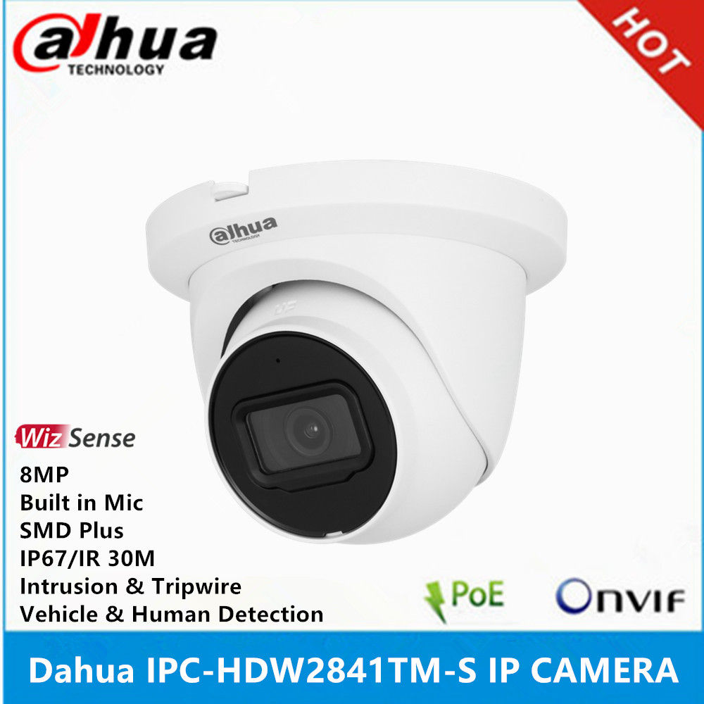 Dahua IPC-HDW2841TM-S 8MP POE Built-in Mic IR 30M IP67 SMD Plus Eyeball AI WizS
