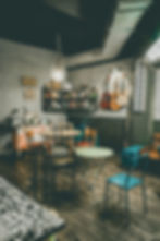 Wide angle view of Maltese historical coffee shop