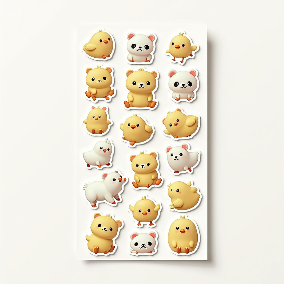 Kawaii Animal Sticker Sheet