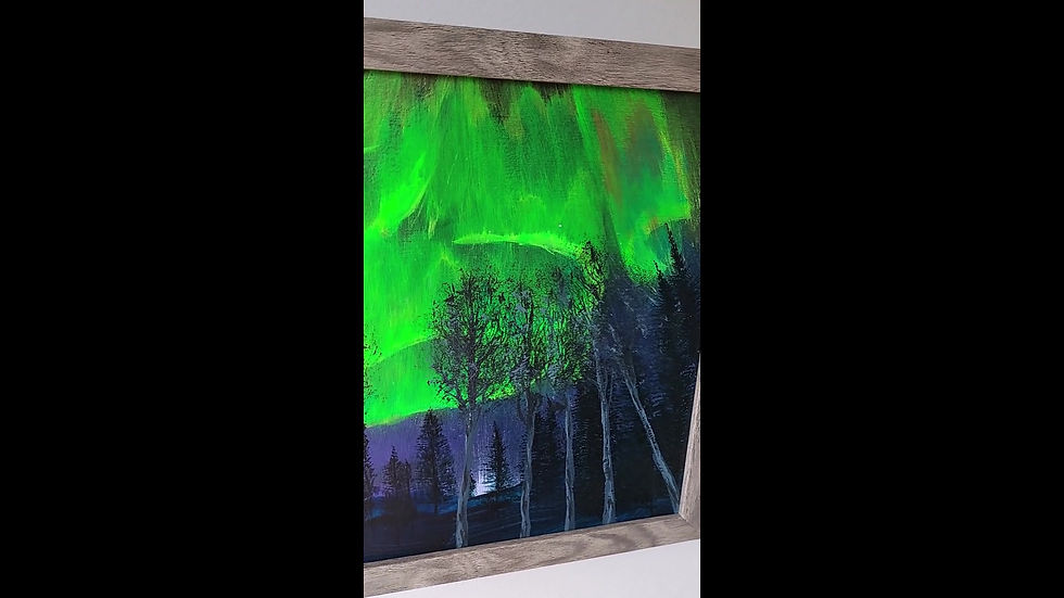 Thumbnail: Northern Lights over the Forest