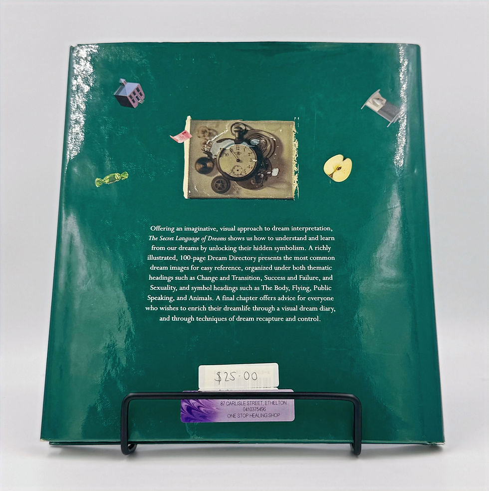 The Secret Language Of Dreams  Book by Fontana David Back