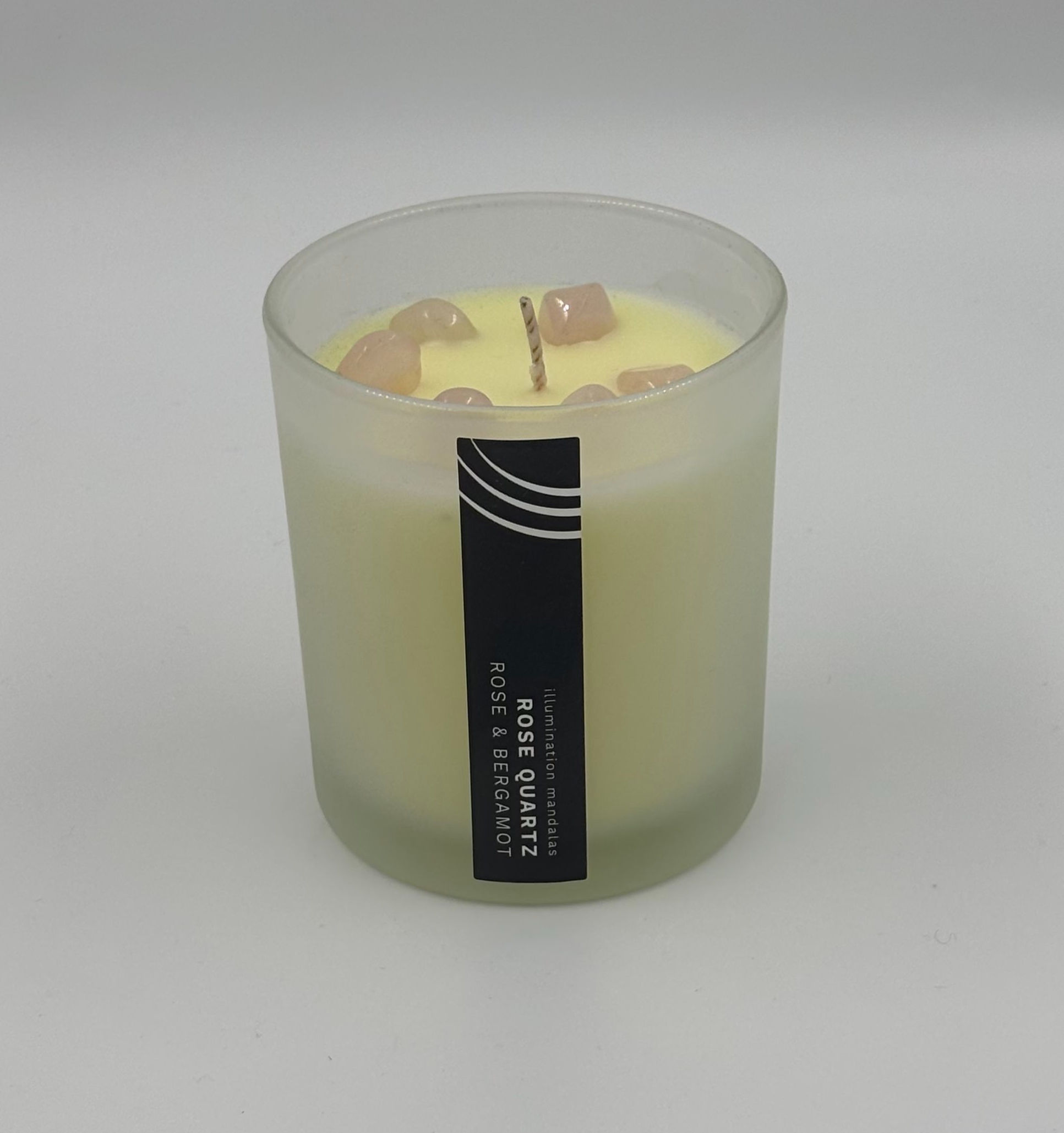 Rose Quartz Rose and Bergamot Charka Candle