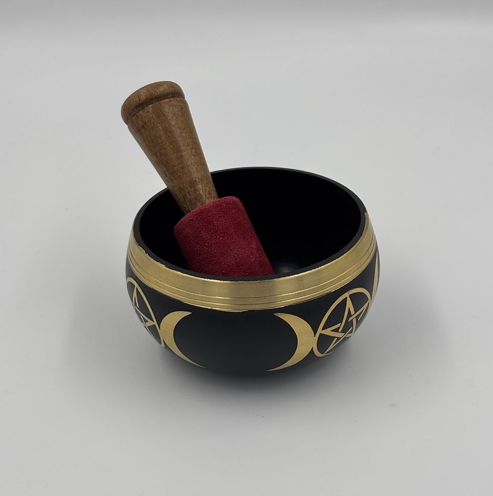 Black Hand Painted Singing Bowl