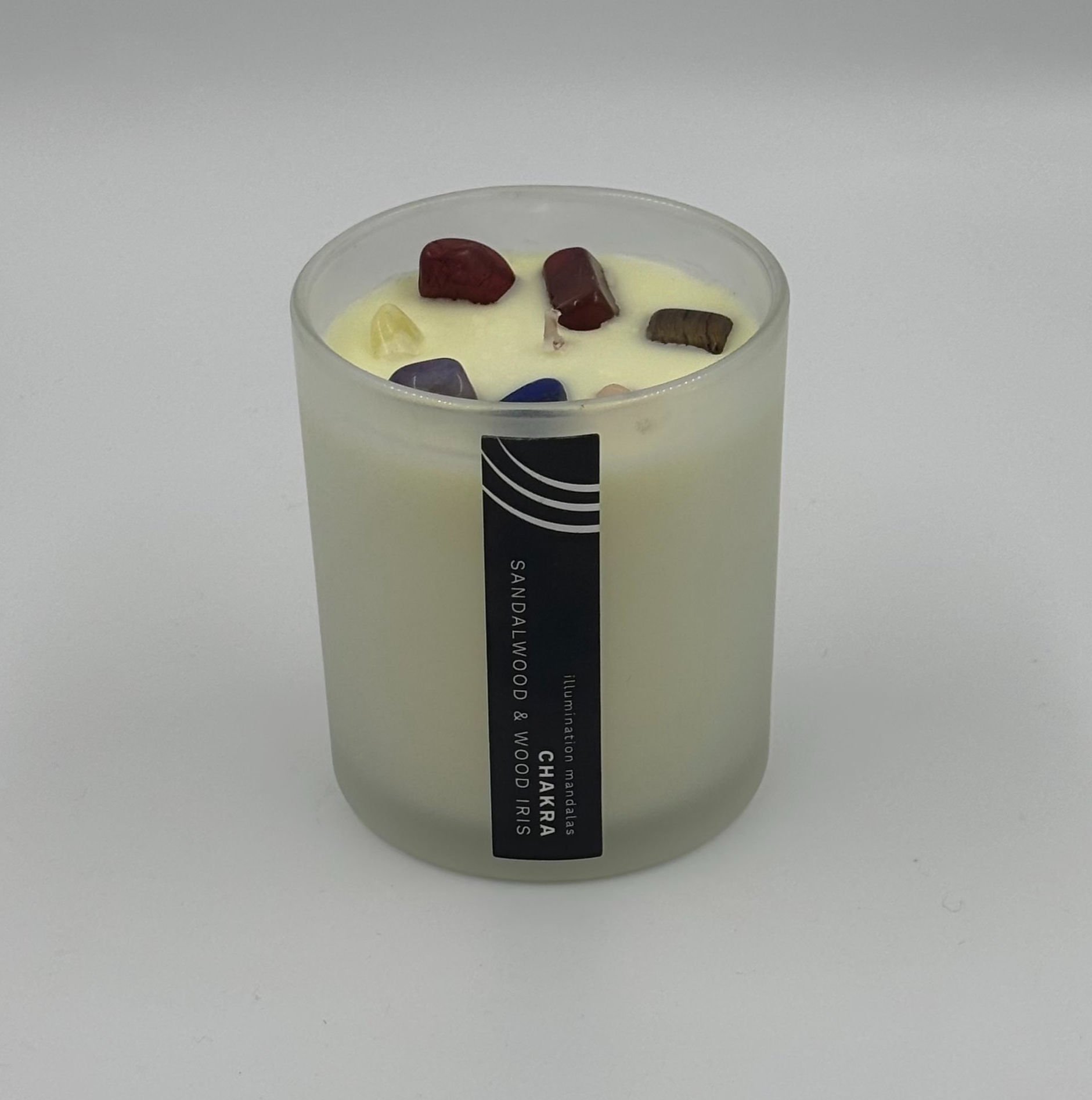 Chakra Candle Sandalwood and Wood Iris