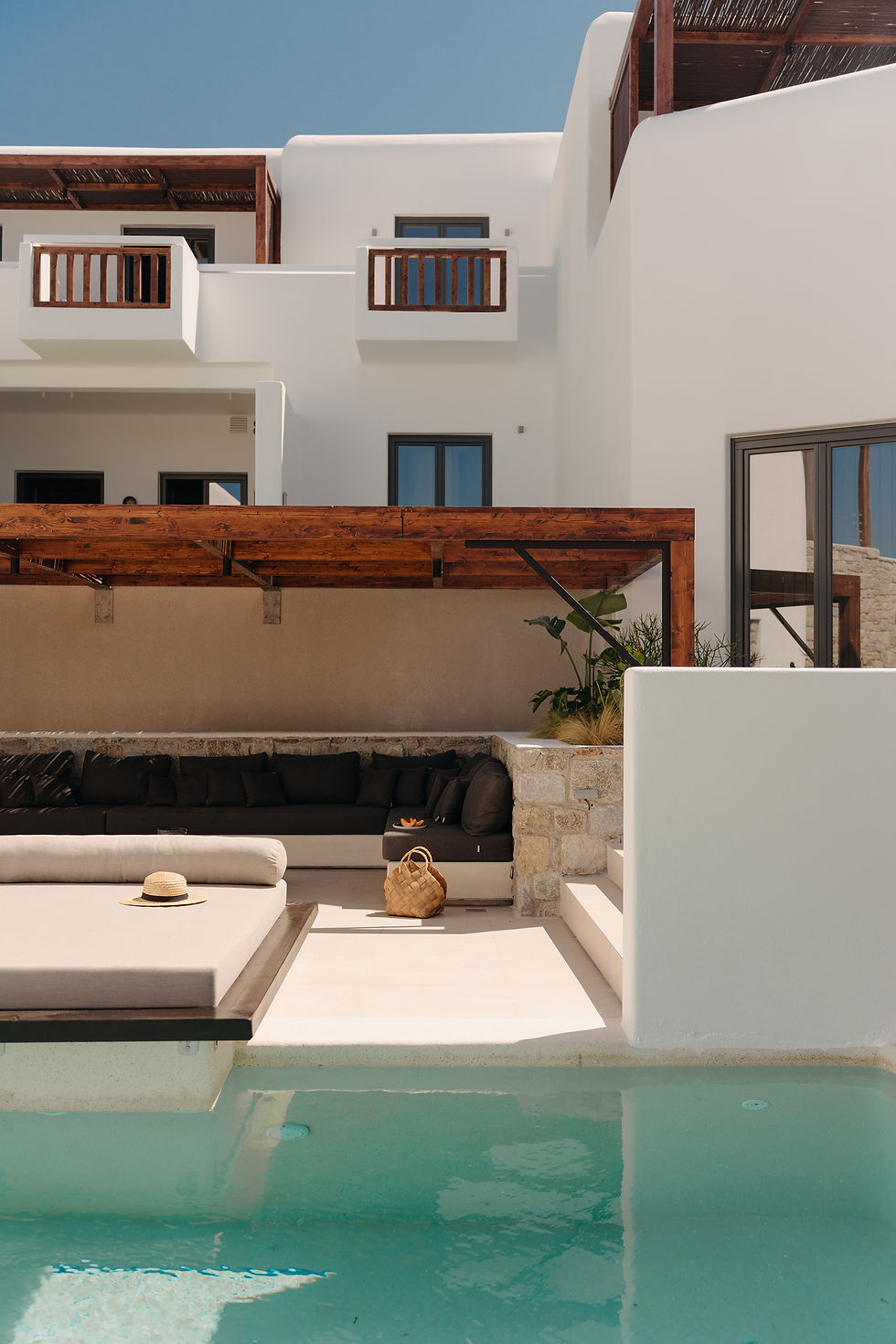 bard de sol mykonos resort outside modern high-end