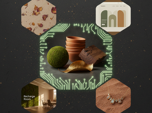 What is the Biophilic Art movement and the shift toward "Earth-Rooted" palettes?