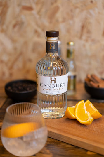 Gin at the Hanbury, independent pub in Angel Islington, London.