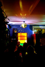 Disco ball and party at the Montpelier, independent pub in Peckham, South East London
