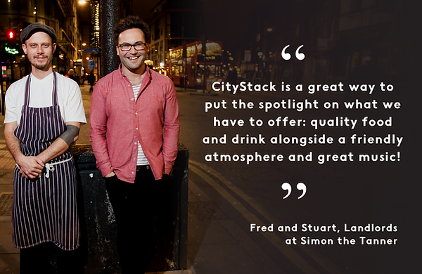 Quote from Fred and Stuart, landlords at Simon the Tanner, Bermondsesy independent pub.