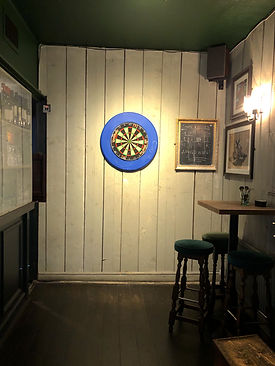 Dartboard at the Rising Sun, independent pub in Belgravia, near Victoria