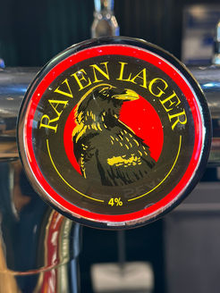 In house lager at the Raven Tower Bridge, independent South London pub.