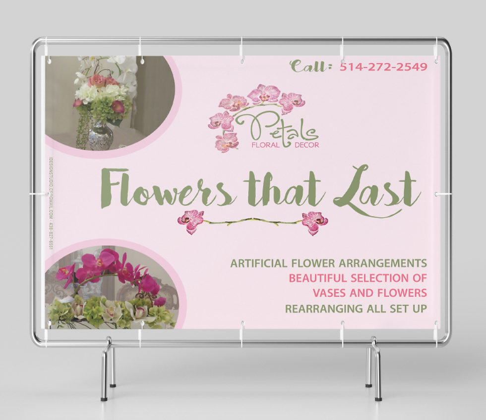 Petals Logo design and Ad