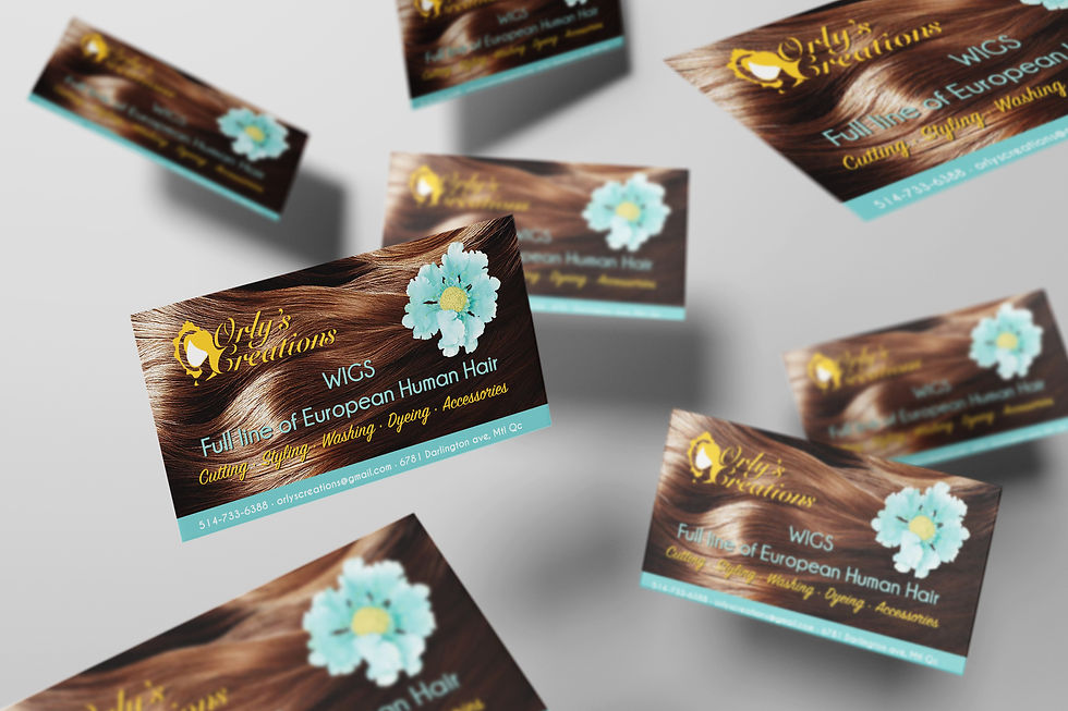 Wig Salon business card design