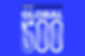 Fortune Global 500 text in bold white on a blue background, with a modern design emphasizing the number 500.