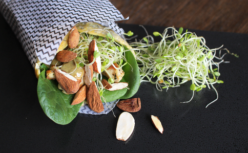 Paleowrap med kylling & spinat