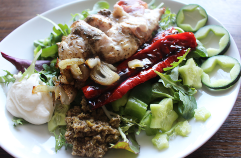 Grillet kyllingfilé med bacon & spisspaprika