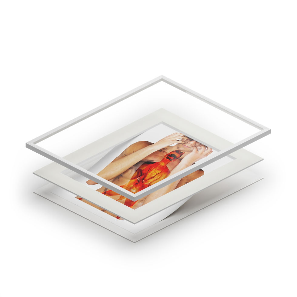 Thumbnail: 'Horned' - Self Portrait Fine Art Print  — Contemporary Nude Back Study
