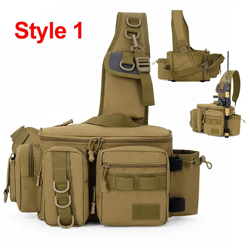 Thumbnail: Fishing Tackle Backpack Lure Box Gear Storage Bag Fanny Pack for Men Fly Fishing