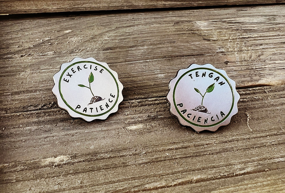Thumbnail: 2 Count "Exercise Patience" Plant Lapel Pins
