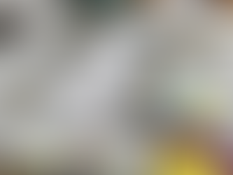 Organized collection of children's school memories including photos, artwork, and yearbooks in storage bins