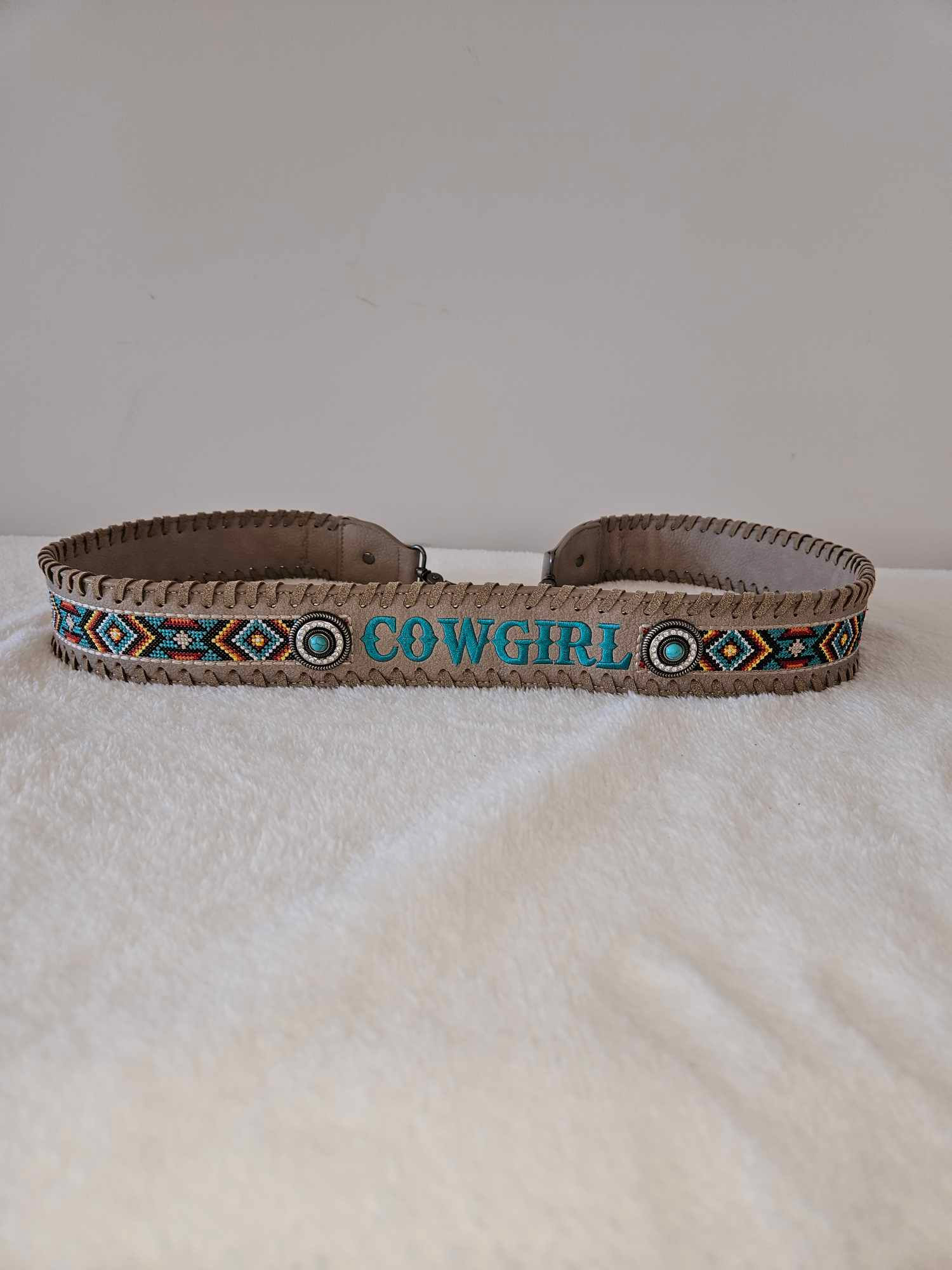 MW Western Guitar Style Embroidered Aztec Crossbody Strap