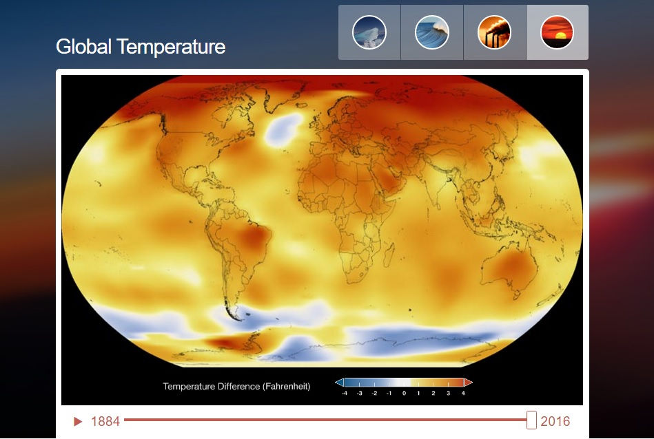 Global Temperature Map in 2016