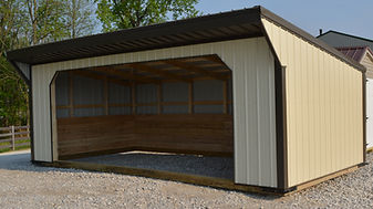 Metal Horse Run In Shed