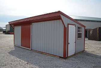 Metal Horse Run In Shed
