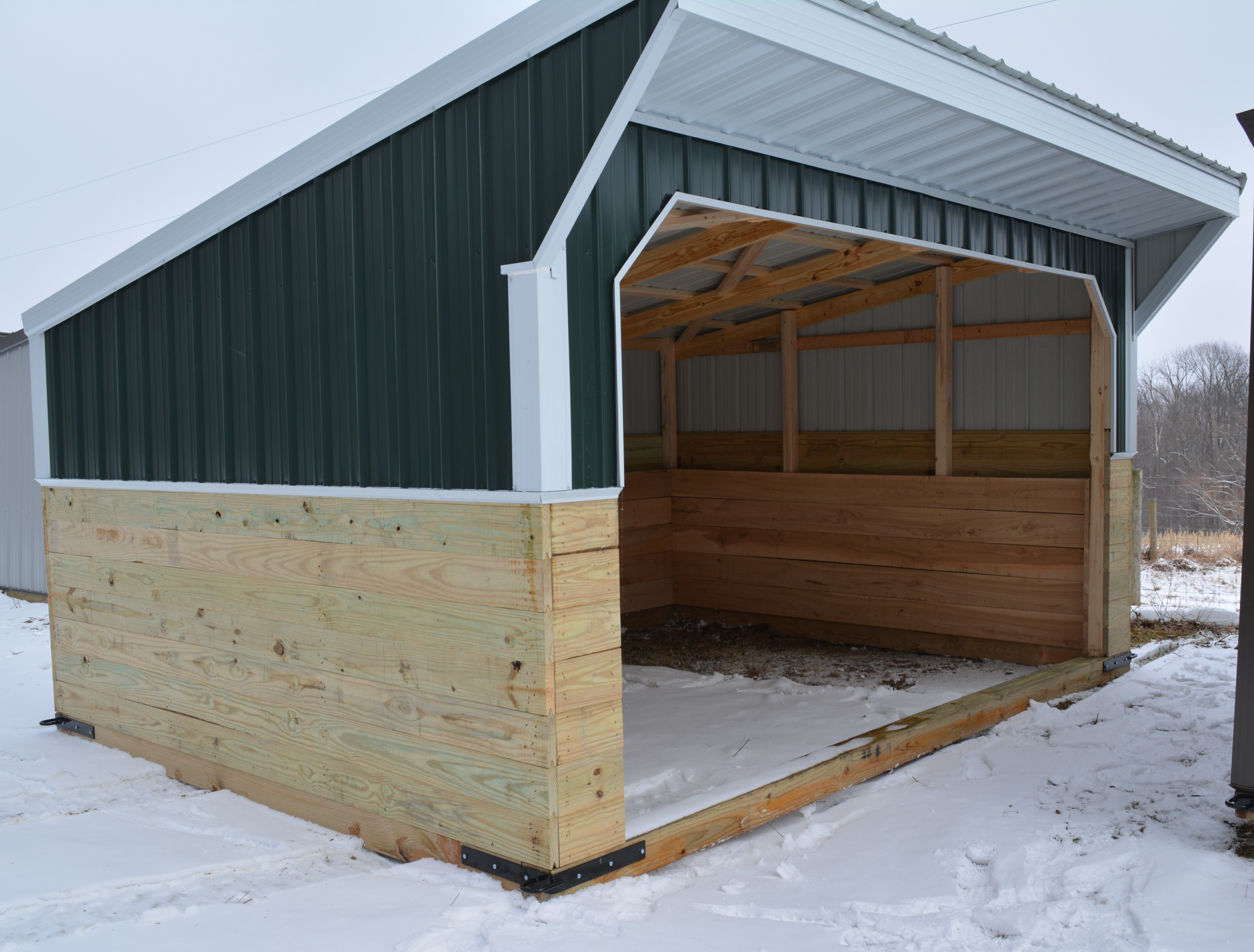 open front wood and metal shed roof horse-barns-1