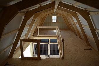 Two Stall Hay Lofted Horse Barn