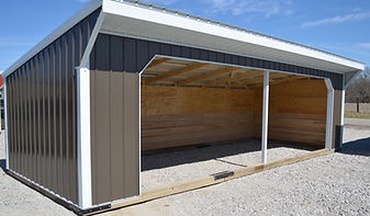 Metal Horse Run In Shed
