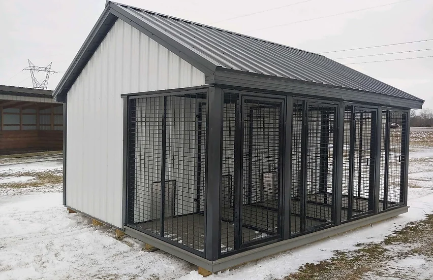 American 12 x 16 Four Run Dog Kennel
