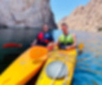 CEO/Founder and his partner Kayaking on the Colorado River