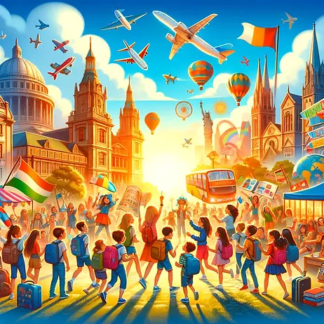 DALL·E 2024-02-14 10.30.56 - Create an image that illustrates a Kids Study Abroad Summer C