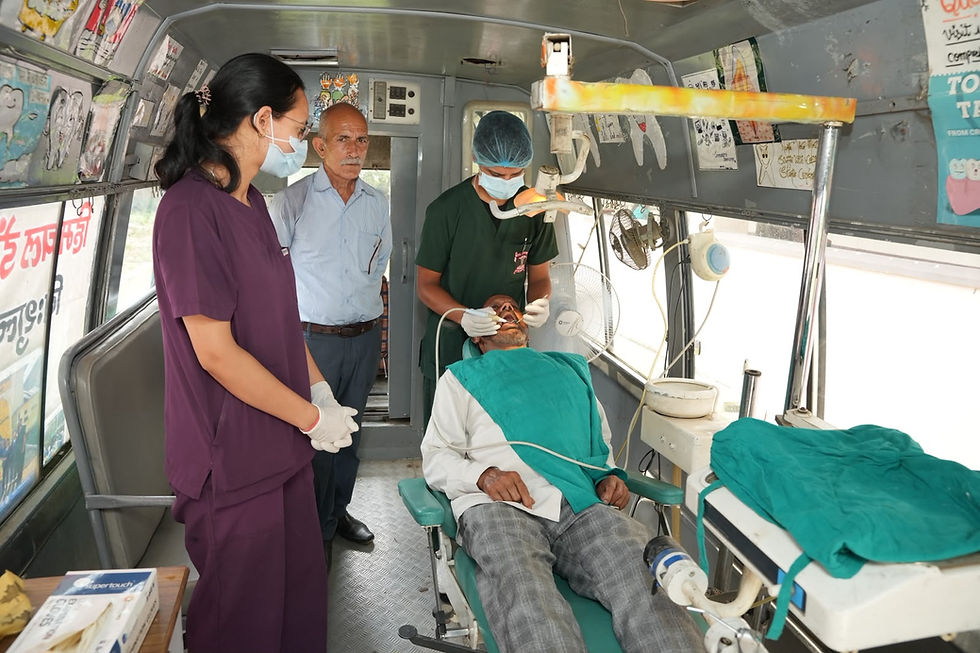 Free Dental Services at the healthcare fair at the Baal Mela