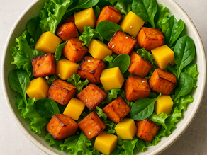 Salade parfumée de patates douces à la mangue