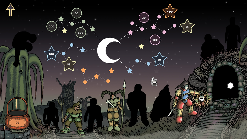 Progression system hides in an expanding constellation of stars.