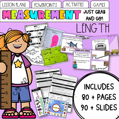 Measurement Length & Informal Units Lesson Plans, PowerPoints