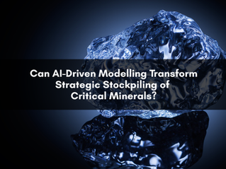 Can AI-Driven Modelling Transform Strategic Stockpiling of Critical Minerals?