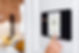 Blurred image of a security screen mounted on a wall.