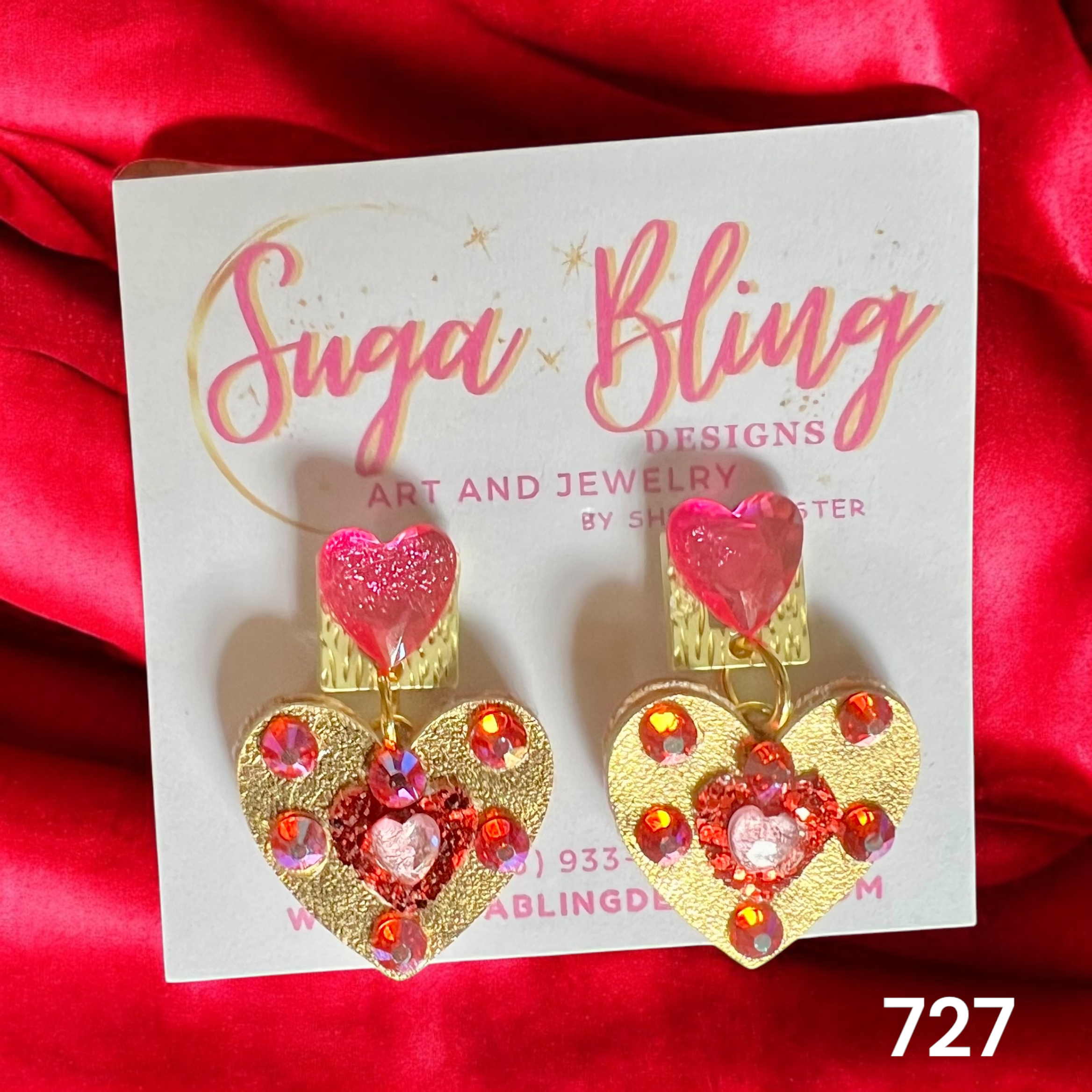 Small leather hearts
